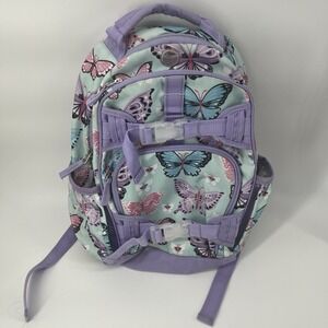 POTTERY BARN KIDS Mackenzie Blue And Purple Butterfly Backpack- Small 12x15x6